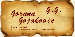 Gorana Gojaković vizit kartica